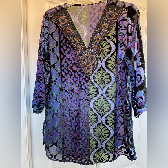 Soft Surroundings Tops - Soft Surroundings Vibrant Purple and Blue Tunic